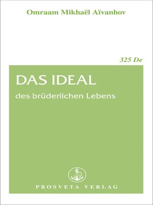 cover image of Das Ideal des brüderlichen Lebens
